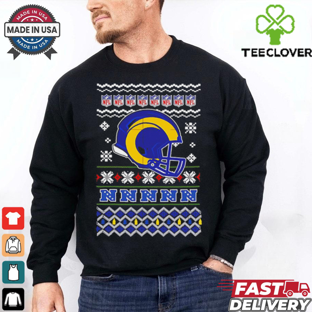 Los Angeles Rams NFL football Christmas helmet shirt Los Angeles Rams NFL football Christmas helmet shirt