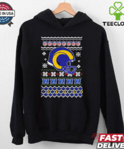 Los Angeles Rams NFL football Christmas helmet shirt