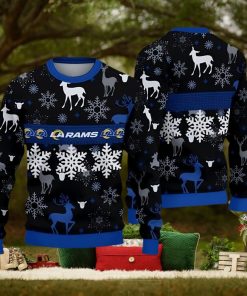 Los Angeles Rams Pattern Knitted Ugly Christmas Sweater AOP Gift For Men And Women