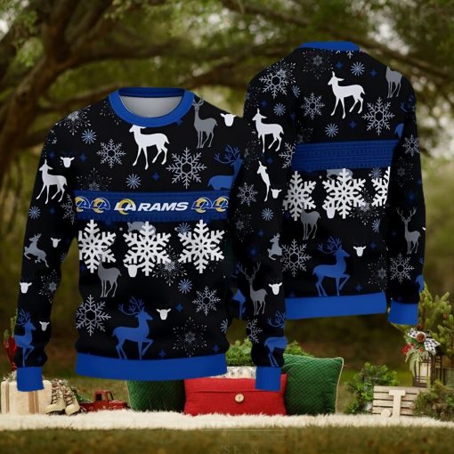 Los Angeles Rams Pattern Ugly Christmas Sweater Gift