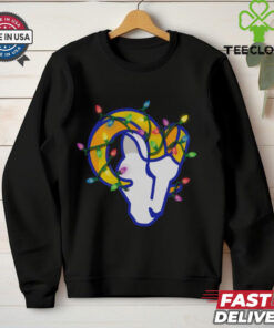 Los Angeles Rams Primary Logo Holiday Lights T Shirt