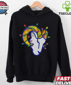 Los Angeles Rams Primary Logo Holiday Lights T Shirt