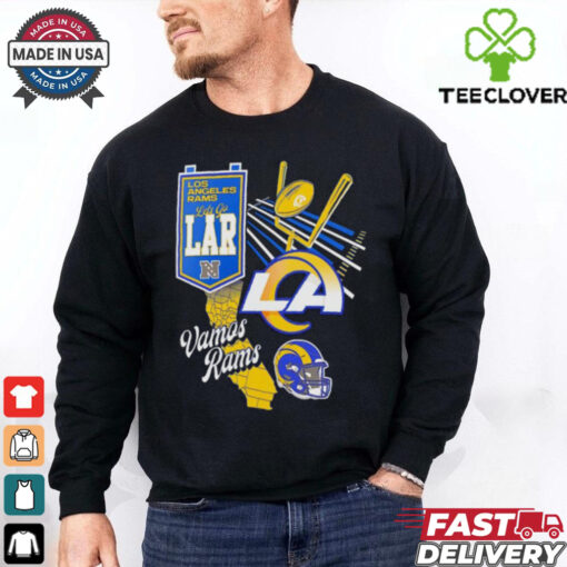 Los Angeles Rams Royal Split Zone Vamos Rams State map shirt