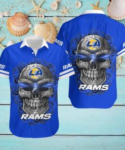 Los Angeles Rams Skull 3D Hawaiian Shirt Summer Collection