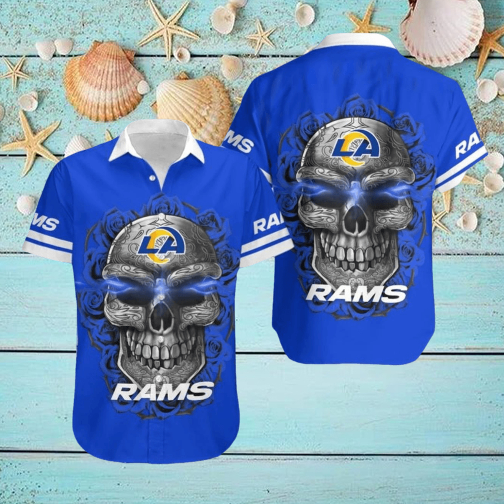 Los Angeles Rams Skull 3D Hawaiian Shirt Summer Collection