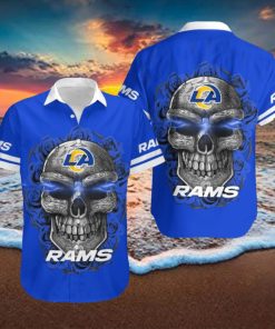 Los Angeles Rams Skull 3D Hawaiian Shirt Summer Collection