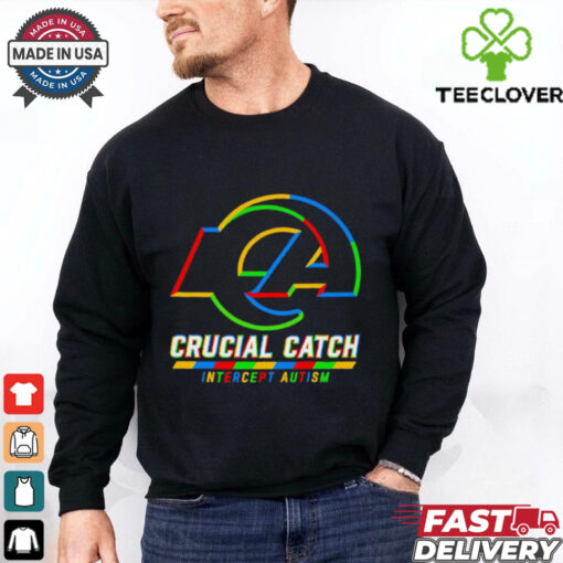 Los Angeles Rams crucial catch intercept autism T shirt