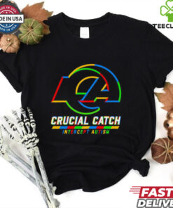 Los Angeles Rams crucial catch intercept autism T shirt
