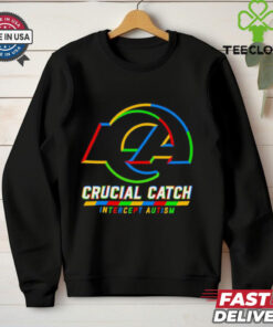 Los Angeles Rams crucial catch intercept autism T shirt