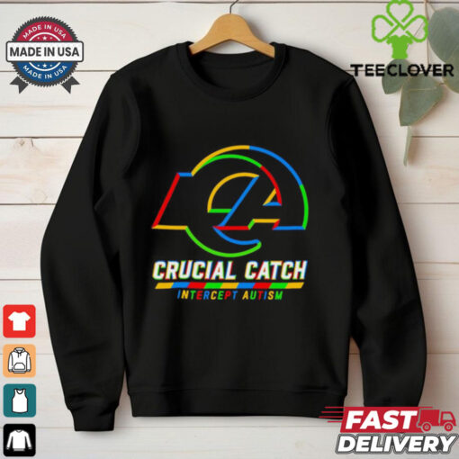 Los Angeles Rams crucial catch intercept autism T shirt