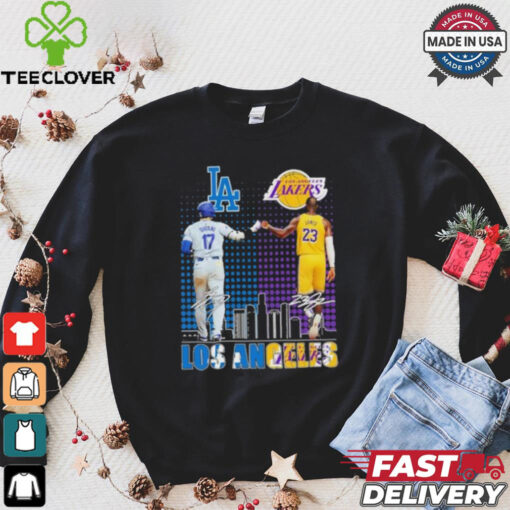 Los Angeles Sports Teams Shohei Ohtani And Lebron James Signatures Shirt