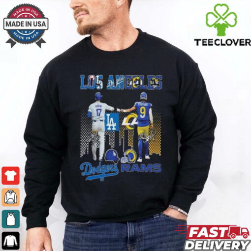 Los Angeles Team Dodgers Ohtani Rams Stafford Signatures 2024 T hoodie, sweater, longsleeve, shirt v-neck, t-shirt