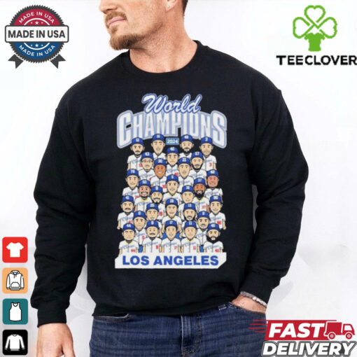 Los Angeles World Champions Team Cartoon Royal Shirt