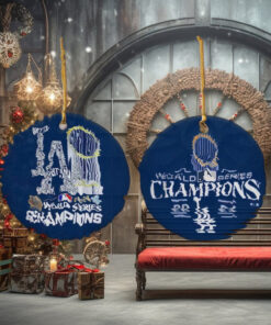 Los Angeles World Series Champions 2024 Baseball Ornaments for Christmas Tree Los Angeles Baseball World Series