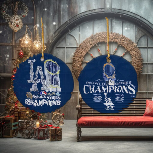 Los Angeles World Series Champions 2024 Baseball Ornaments for Christmas Tree Los Angeles Baseball World Series