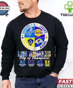 Los Angeles sport Dodgers Lakers Rams Galaxy city of Champions shirt