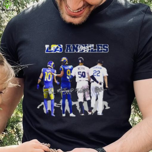 Los Angles Rams And Los Angeles Dodgers Kupp Stafford Betts And Kershaw Signatures shirt