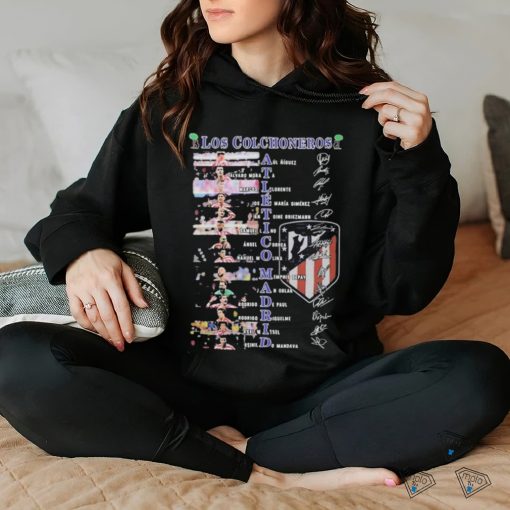 Los Colchoneros Atletico Madrid signatures T Shirt