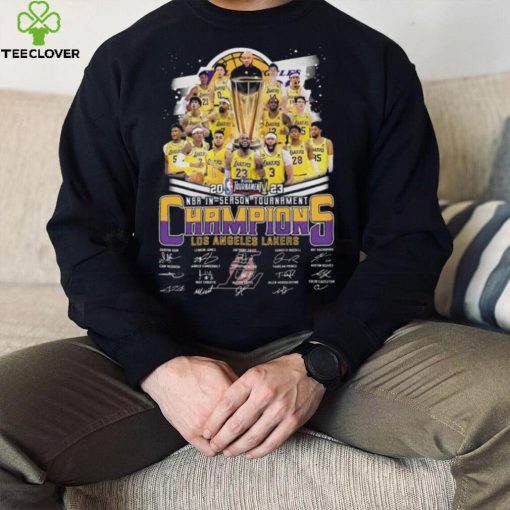 Los angeles Lakers in season tournament nba in season tournament champions signatures hoodie, sweater, longsleeve, shirt v-neck, t-shirt Los angeles Lakers