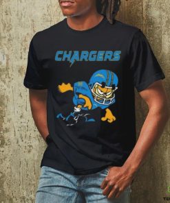 Los angeles chargers garfield cat grumpy football player shirt