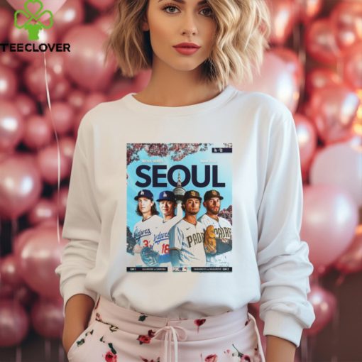 Los angeles dodgers take on the san diego padres in the seoul series shirt
