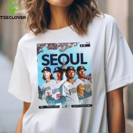 Los angeles dodgers take on the san diego padres in the seoul series shirt