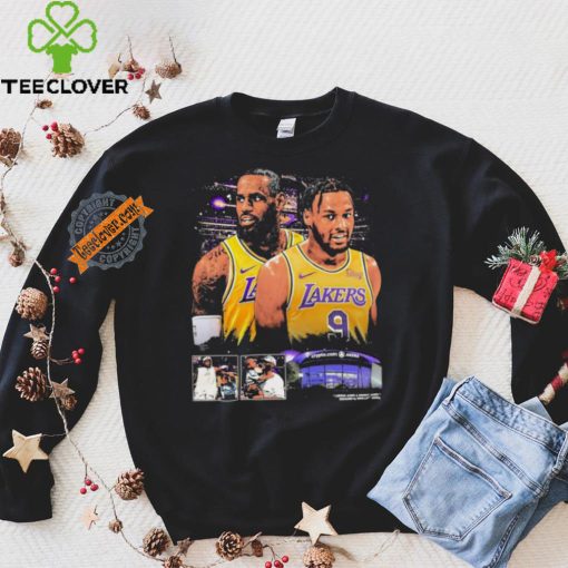 Los angeles larkers lebron james and bronny james shirt