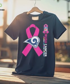 Los angeles rams crush cancer NFL collections shirt 2 Los angeles rams crush cancer NFL collections shirt