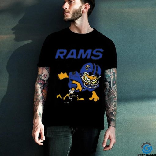 Los angeles rams garfield cat grumpy football player hoodie, sweater, longsleeve, shirt v-neck, t-shirt