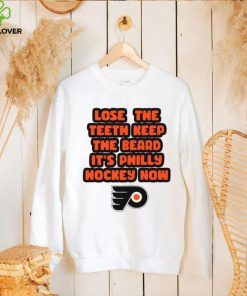 Lose theth keep the beard it’s Philly hockey now hoodie, sweater, longsleeve, shirt v-neck, t-shirt