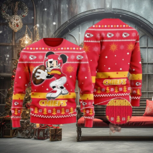 Kansas City Chiefs Mickey Mouse Funny Ugly Christmas Sweater