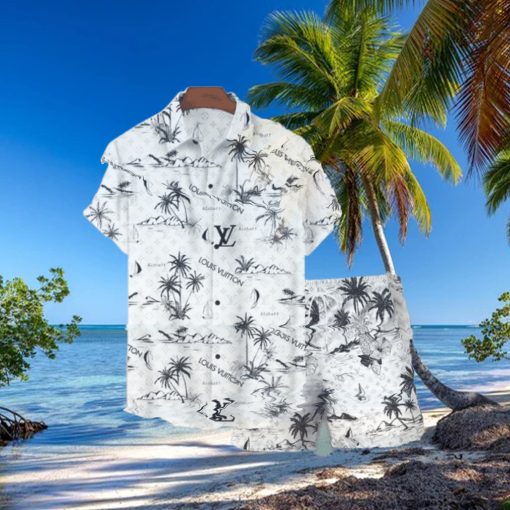 Louis Vuitton Palm Tree Luxury Hawaiian Shirt And Short