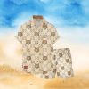White Hibiscus Flower Holiday Leisure Hawaiian Shirt And Short