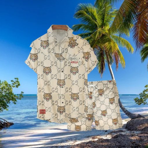 Louis Vuitton Tiger Pattern Summer Hawaiian Shirt And Short