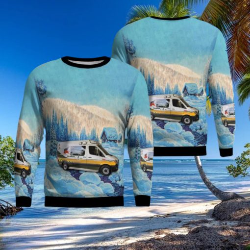 Louisiana Acadian Ambulance 3D Ugly Christmas Sweater