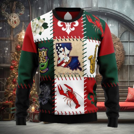 Louisiana Famous Things Ugly Christmas Sweater Thankgiving Gift Men Women