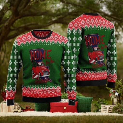 Louisiana Home For Christmas Ugly Christmas Sweater Family Noel Gift