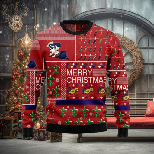 Louisiana Merry Christmas Ugly Christmas Sweater