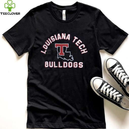 Louisiana Tech Bulldogs Blue Retro Stack T Shirt