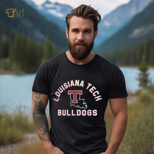 Louisiana Tech Bulldogs Blue Retro Stack T Shirt
