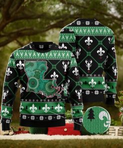 Louisiana USA Symbols Pattern Ugly Christmas Sweater Family Noel Gift