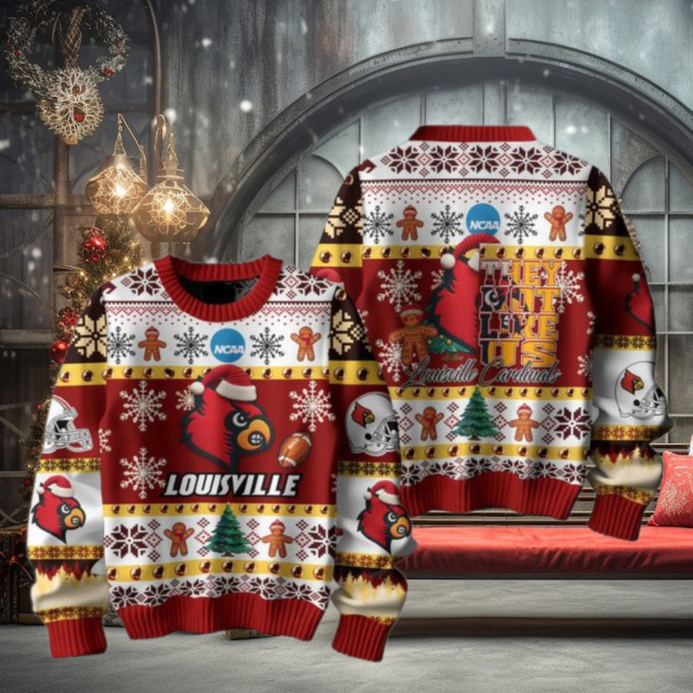 Louisville Cardinals Football They Not Like Us Christmas Ugly Sweater Louisville Cardinals Football They Not Like Us Christmas Ugly Sweater