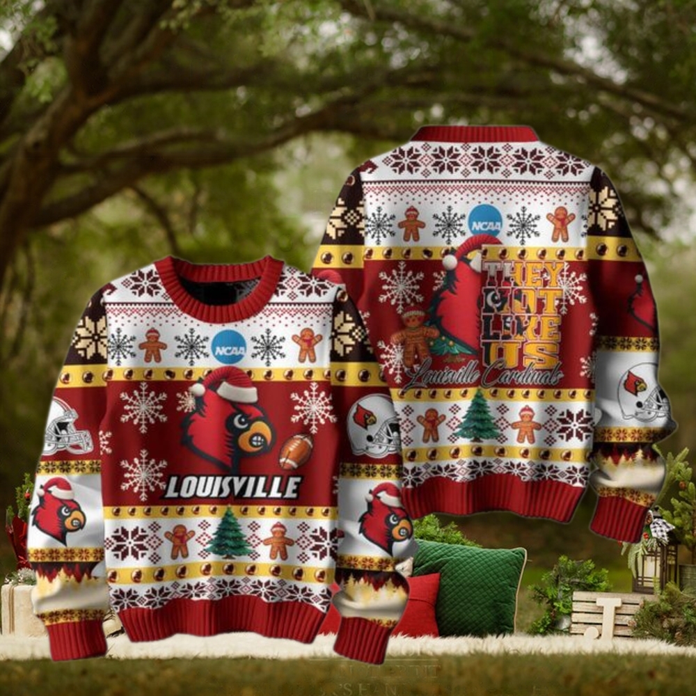 Louisville Cardinals Football They Not Like Us Christmas Ugly Sweater Louisville Cardinals Football They Not Like Us Christmas Ugly Sweater