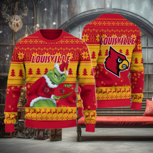 Louisville Cardinals Grinch Ugly Christmas Sweater