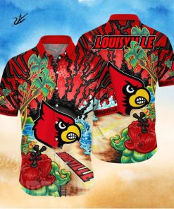 Louisville Cardinals NCAA Floral Full Print 3D Hawaiian Shirt