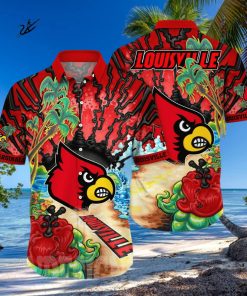 Louisville Cardinals NCAA Floral Full Print 3D Hawaiian Shirt