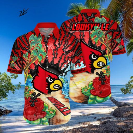 Louisville Cardinals NCAA Floral Full Print 3D Hawaiian Shirt