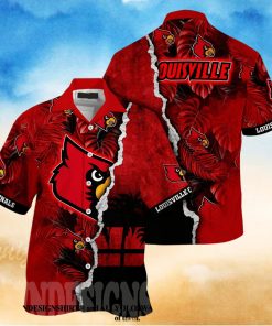 Louisville Cardinals NCAA Floral Full Print Hawaiian Shirt