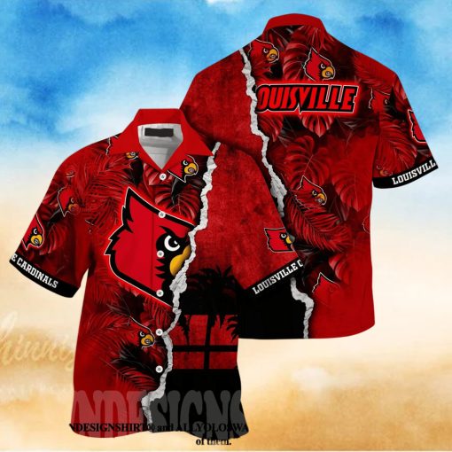 Louisville Cardinals NCAA Floral Full Print Hawaiian Shirt