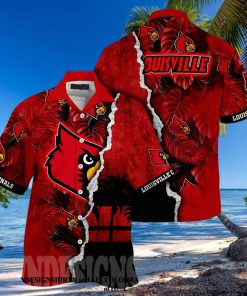 Louisville Cardinals NCAA Floral Full Print Hawaiian Shirt